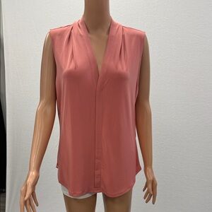 DKNY Sleeveless V-Neck Camisole in Dusty Coral